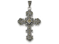 FJC Finejewelers Sterling Silver Marcasite Cross Pendant Necklace - Chain Included