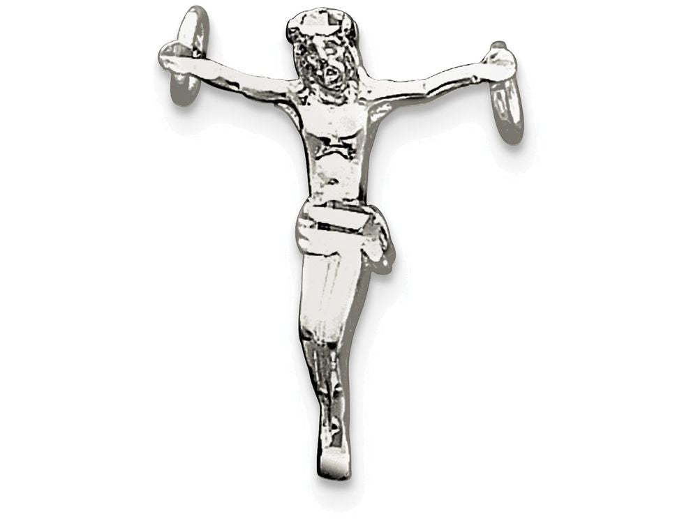 FJC Finejewelers Sterling Silver Corpus (crucified Christ) Pendant Necklace - Chain Included