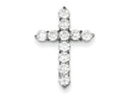 FJC Finejewelers Sterling Silver Cubic Zirconia Cross Pendant Necklace - Chain Included