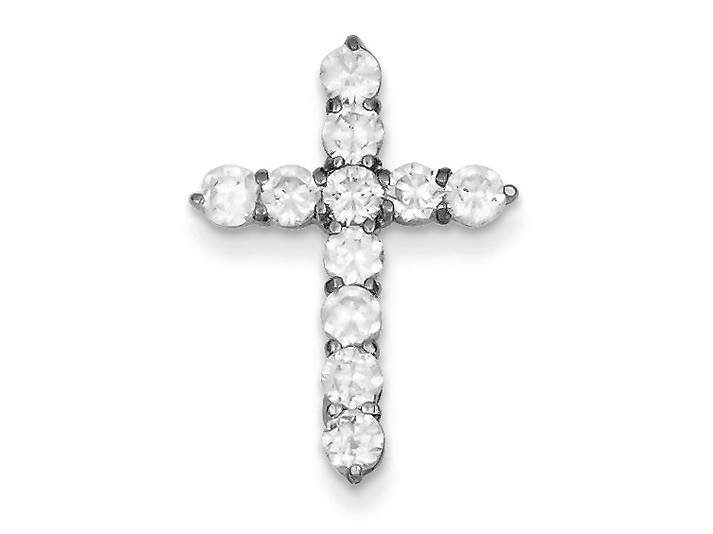 FJC Finejewelers Sterling Silver Cubic Zirconia Cross Pendant Necklace - Chain Included