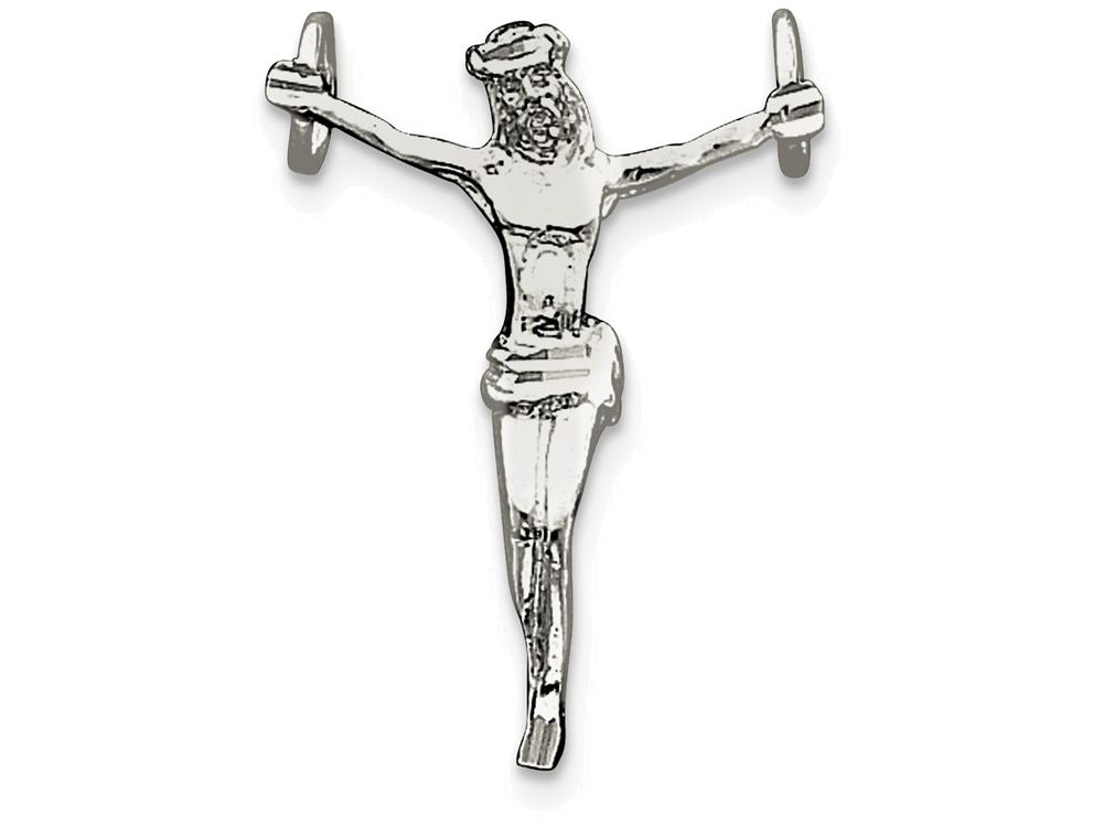 FJC Finejewelers Sterling Silver Corpus (crucified Christ) Pendant Necklace - Chain Included