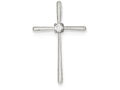 FJC Finejewelers Sterling Silver Cubic Zirconia Cross Pendant Necklace - Chain Included