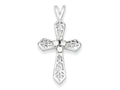 FJC Finejewelers Sterling Silver Cubic Zirconia Passion Cross Pendant Necklace - Chain Included