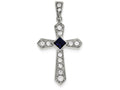 FJC Finejewelers Sterling Silver Cubic Zirconia Passion Cross Pendant Necklace - Chain Included