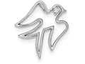 FJC Finejewelers Sterling Silver Cubic Zirconia Dove Pendant Necklace - Chain Included