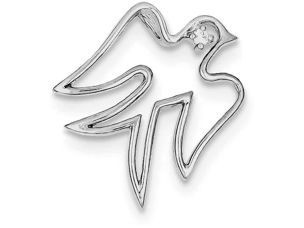 FJC Finejewelers Sterling Silver Cubic Zirconia Dove Pendant Necklace - Chain Included