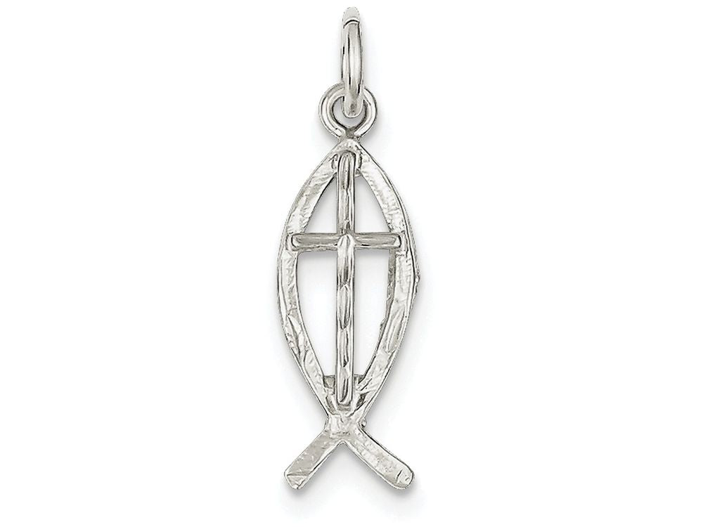 FJC Finejewelers Sterling Silver Ichthus (fish) Charm