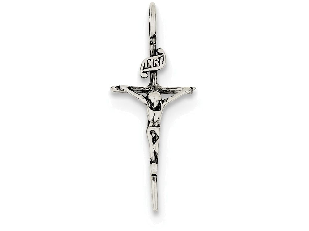 FJC Finejewelers Sterling Silver Antiqued Inri Crucifix Pendant Necklace - Chain Included