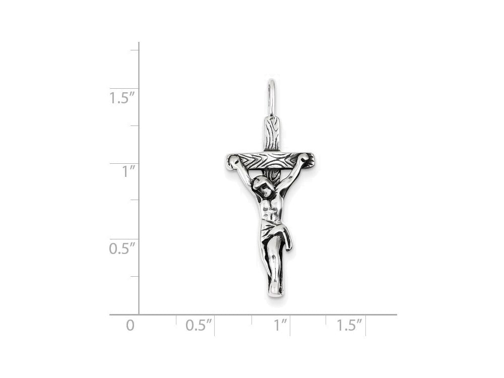 FJC Finejewelers Sterling Silver Antiqued Crucifix Pendant Necklace - Chain Included
