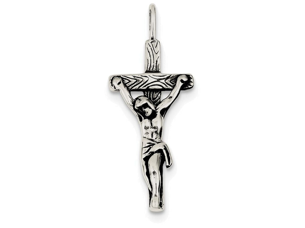 FJC Finejewelers Sterling Silver Antiqued Crucifix Pendant Necklace - Chain Included