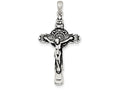 FJC Finejewelers Sterling Silver Antiqued Iona Crucifix Pendant Necklace - Chain Included