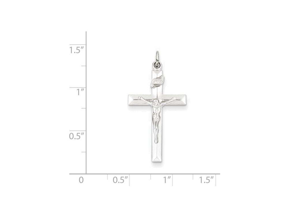 FJC Finejewelers Sterling Silver Inri Crucifix Pendant Necklace - Chain Included