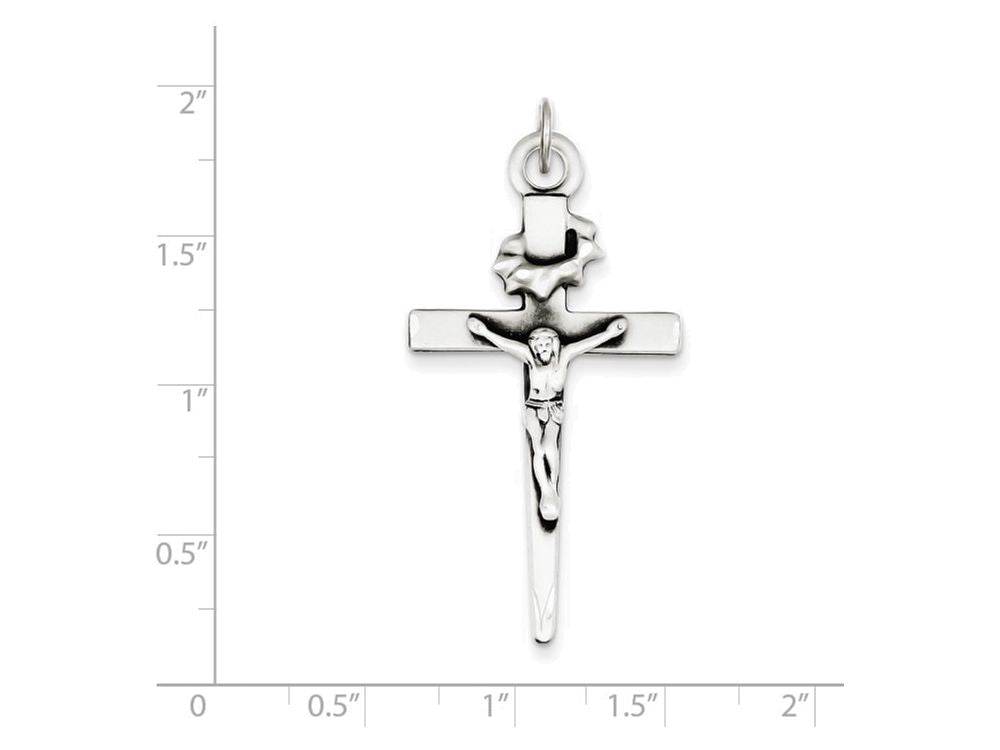 FJC Finejewelers Sterling Silver Antiqued Crucifix Pendant Necklace - Chain Included