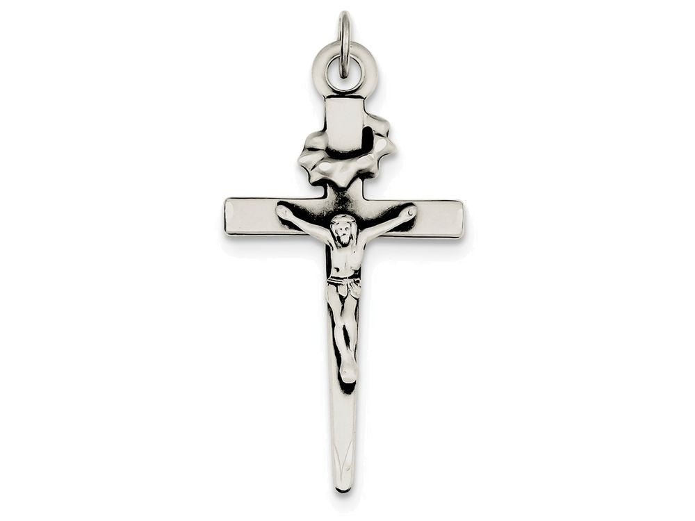 FJC Finejewelers Sterling Silver Antiqued Crucifix Pendant Necklace - Chain Included