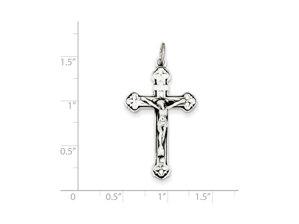 FJC Finejewelers Sterling Silver Antiqued Inri Crucifix Pendant Necklace - Chain Included