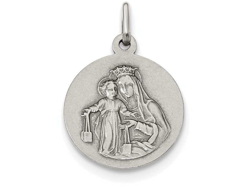 FJC Finejewelers Sterling Silver Sacred Heart Of Jesus Medal Pendant Necklace - Chain Included
