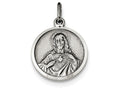 FJC Finejewelers Sterling Silver Sacred Heart Of Jesus Medal Pendant Necklace - Chain Included