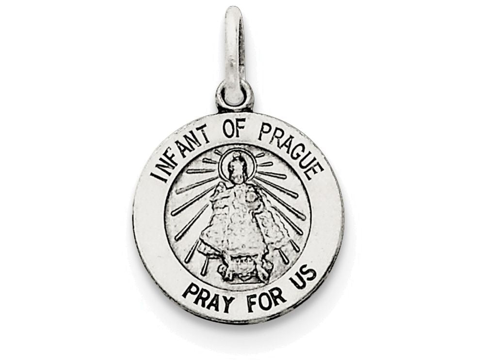 FJC Finejewelers Sterling Silver Antiqued Infant Of Prague Medal Pendant Necklace - Chain Included