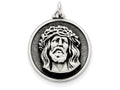 FJC Finejewelers Sterling Silver Antiqued Ecce Homo Medal Pendant Necklace - Chain Included