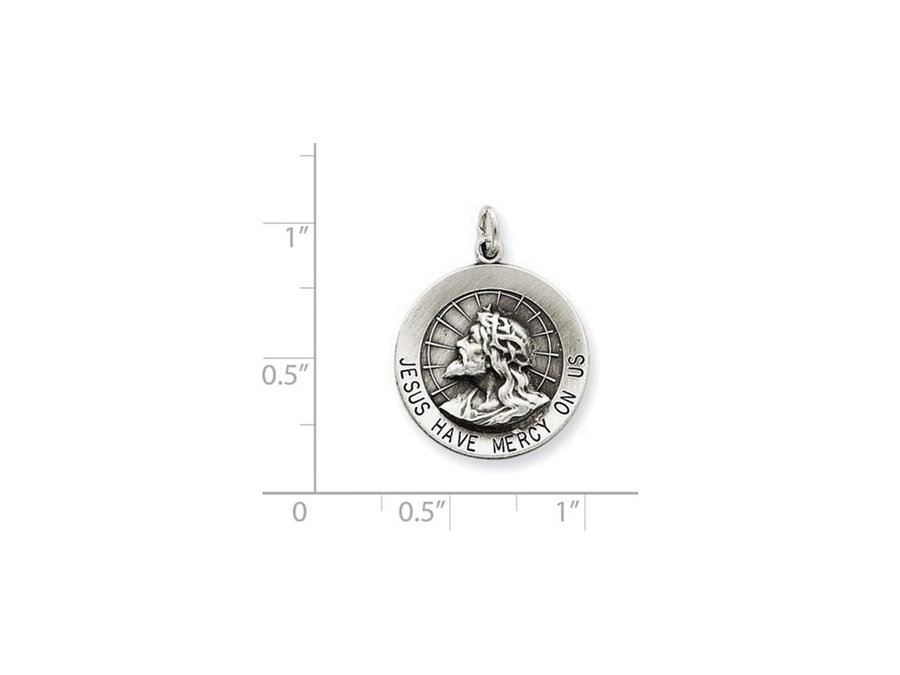 FJC Finejewelers Sterling Silver Jesus Have Mercy Medal Pendant Necklace - Chain Included