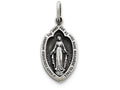 FJC Finejewelers Sterling Silver Antiqued Miraculous Medal Pendant Necklace - Chain Included