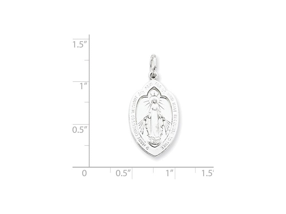 FJC Finejewelers Sterling Silver Antiqued Miraculous Medal Pendant Necklace - Chain Included