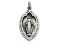 FJC Finejewelers Sterling Silver Antiqued Miraculous Medal Pendant Necklace - Chain Included