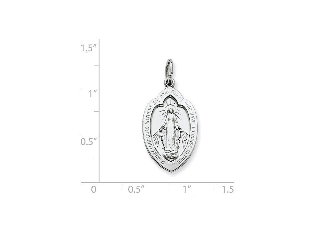 FJC Finejewelers Sterling Silver Miraculous Medal Pendant Necklace - Chain Included