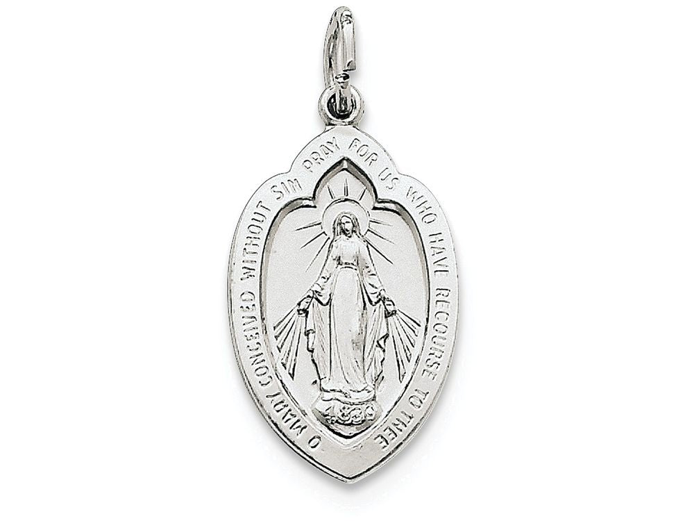 FJC Finejewelers Sterling Silver Miraculous Medal Pendant Necklace - Chain Included
