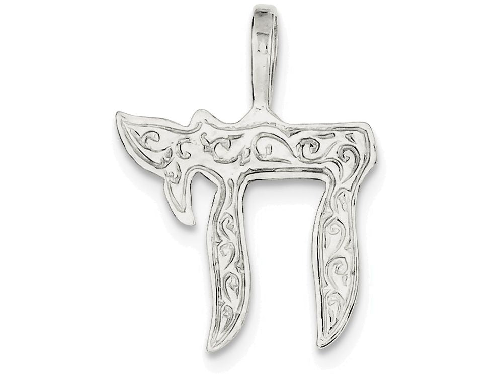 FJC Finejewelers Sterling Silver Chai Life Pendant Necklace - Chain Included