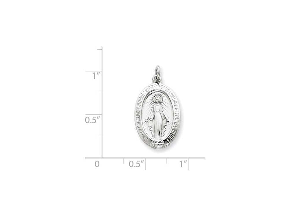 FJC Finejewelers Sterling Silver Miraculous Medal Pendant Necklace - Chain Included