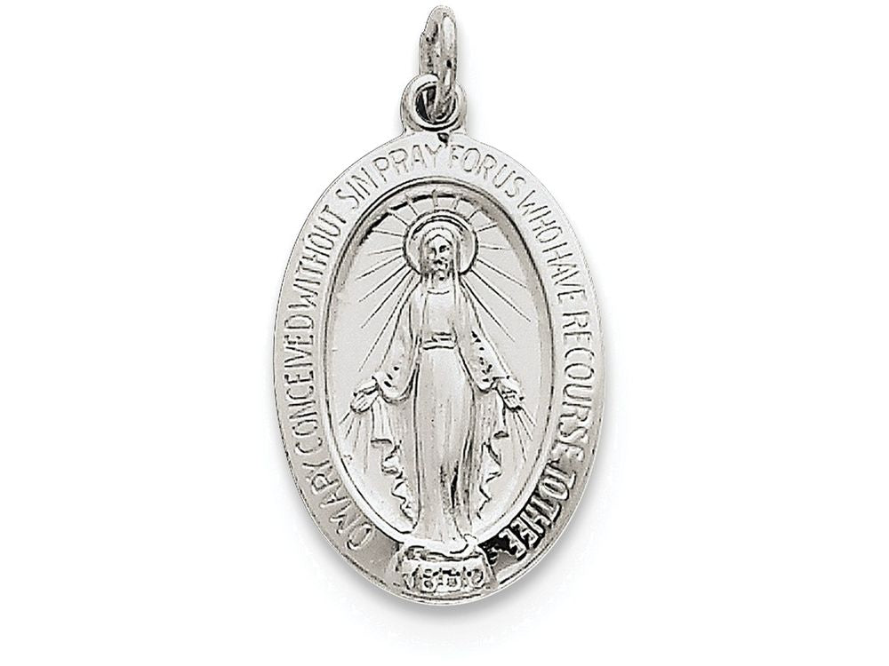 FJC Finejewelers Sterling Silver Miraculous Medal Pendant Necklace - Chain Included