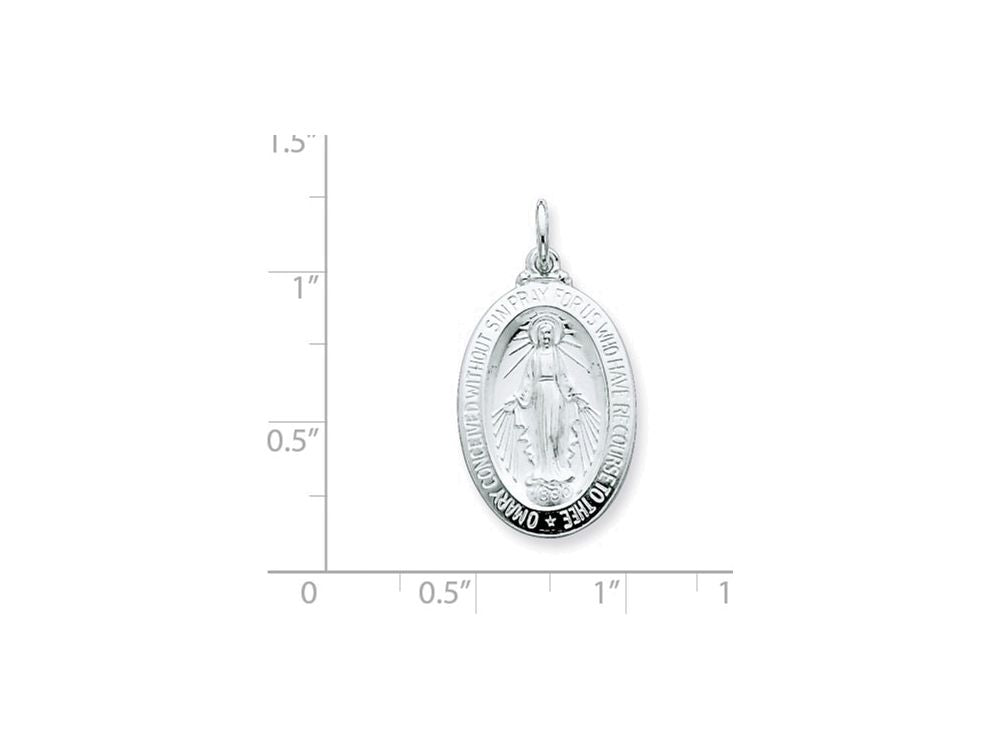 FJC Finejewelers Sterling Silver Miraculous Medal Pendant Necklace - Chain Included