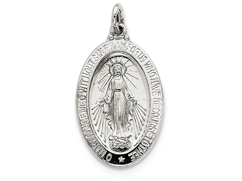 FJC Finejewelers Sterling Silver Miraculous Medal Pendant Necklace - Chain Included