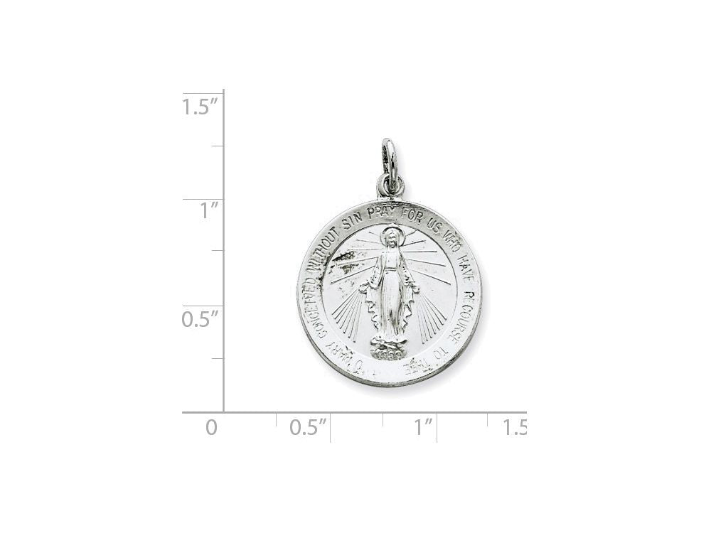 FJC Finejewelers Sterling Silver Miraculous Medal Pendant Necklace - Chain Included