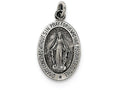 FJC Finejewelers Sterling Silver Antiqued Miraculous Medal Pendant Necklace - Chain Included