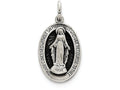 FJC Finejewelers Sterling Silver Antiqued Miraculous Medal Pendant Necklace - Chain Included