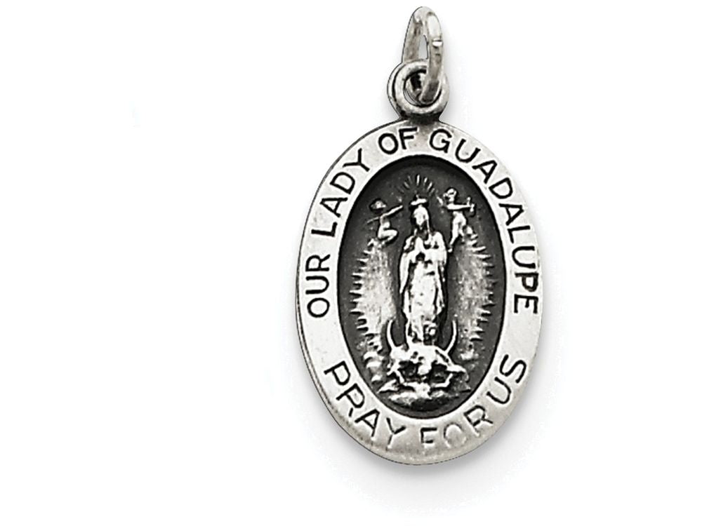 FJC Finejewelers Sterling Silver Our Lady Of Guadalupe Medal Pendant Necklace - Chain Included