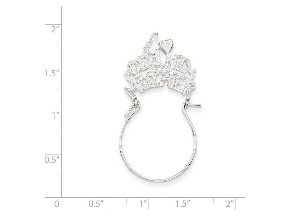 FJC Finejewelers Sterling Silver #1 Grandmother Charm Holder