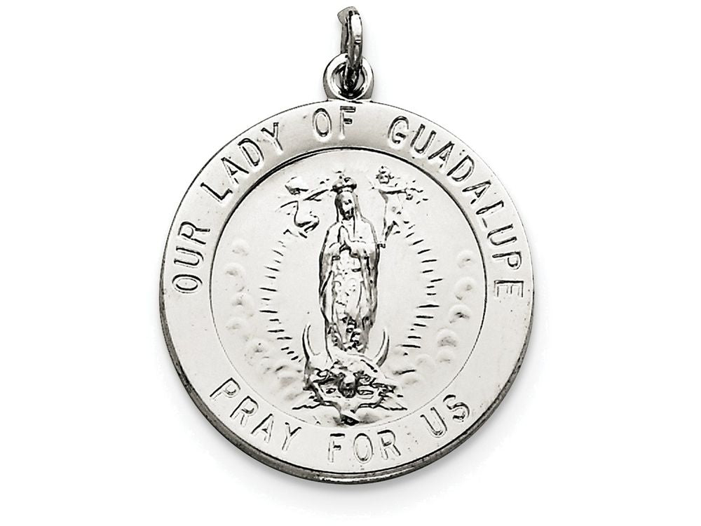 FJC Finejewelers Sterling Silver Our Lady Of Guadalupe Medal Pendant Necklace - Chain Included