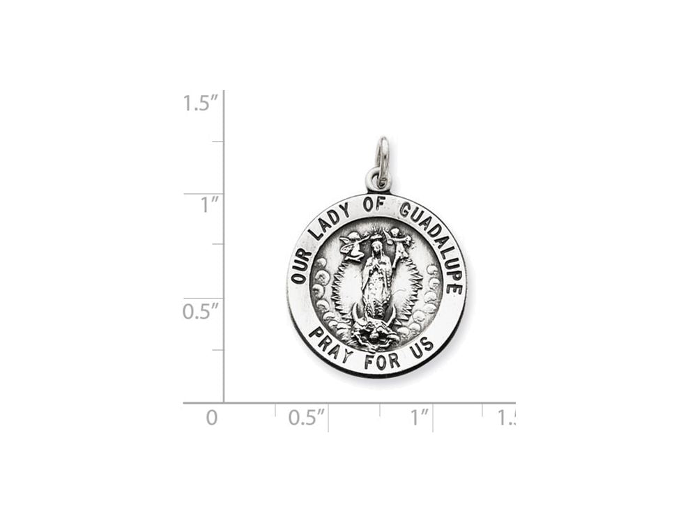 FJC Finejewelers Sterling Silver Our Lady Of Guadalupe Medal Pendant Necklace - Chain Included