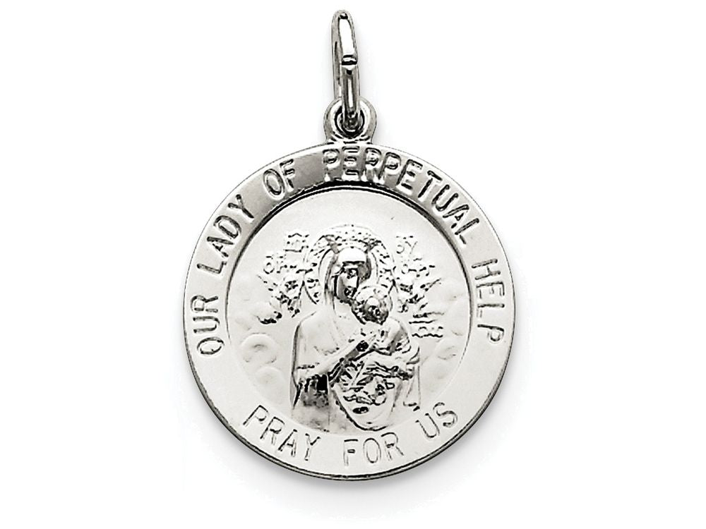 FJC Finejewelers Sterling Silver Our Lady Of Perpetual Help Medal Pendant Necklace - Chain Included