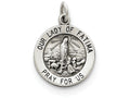 FJC Finejewelers Sterling Silver Our Lady Of Fatima Medal Pendant Necklace - Chain Included