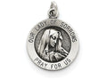FJC Finejewelers Sterling Silver Antiqued Our Lady Of Sorrows Medal Pendant Necklace - Chain Included