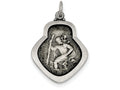 FJC Finejewelers Sterling Silver Antiqued Saint Christopher Medal Pendant Necklace - Chain Included