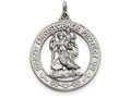 FJC Finejewelers Sterling Silver Saint Christopher Medal Pendant Necklace - Chain Included