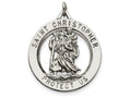 FJC Finejewelers Sterling Silver Saint Christopher Medal Pendant Necklace - Chain Included