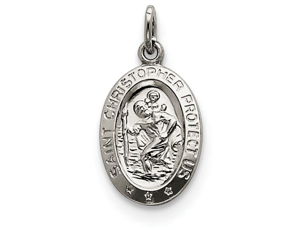 FJC Finejewelers Sterling Silver Saint Christopher Medal Pendant Necklace - Chain Included