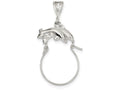 FJC Finejewelers Sterling Silver Dolphin Charm Holder