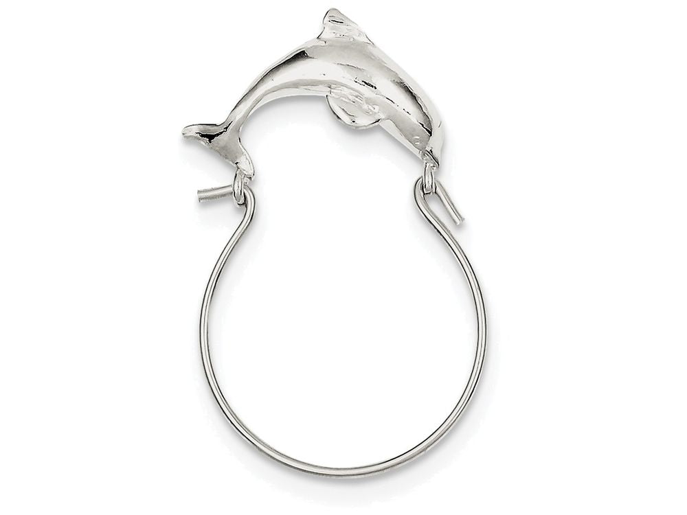 FJC Finejewelers Sterling Silver Dolphin Charm Holder